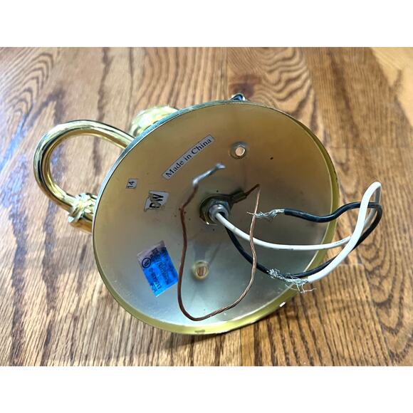 Vintage Art Deco Semi Flush Mount Glass Ceiling Light Fixture Floral 30s 40s 50s - Picture 9 of 9